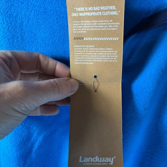 NWT - Landway 3/4 Zip Blue Fleece Pull Over 3XL - Picture 3 of 5